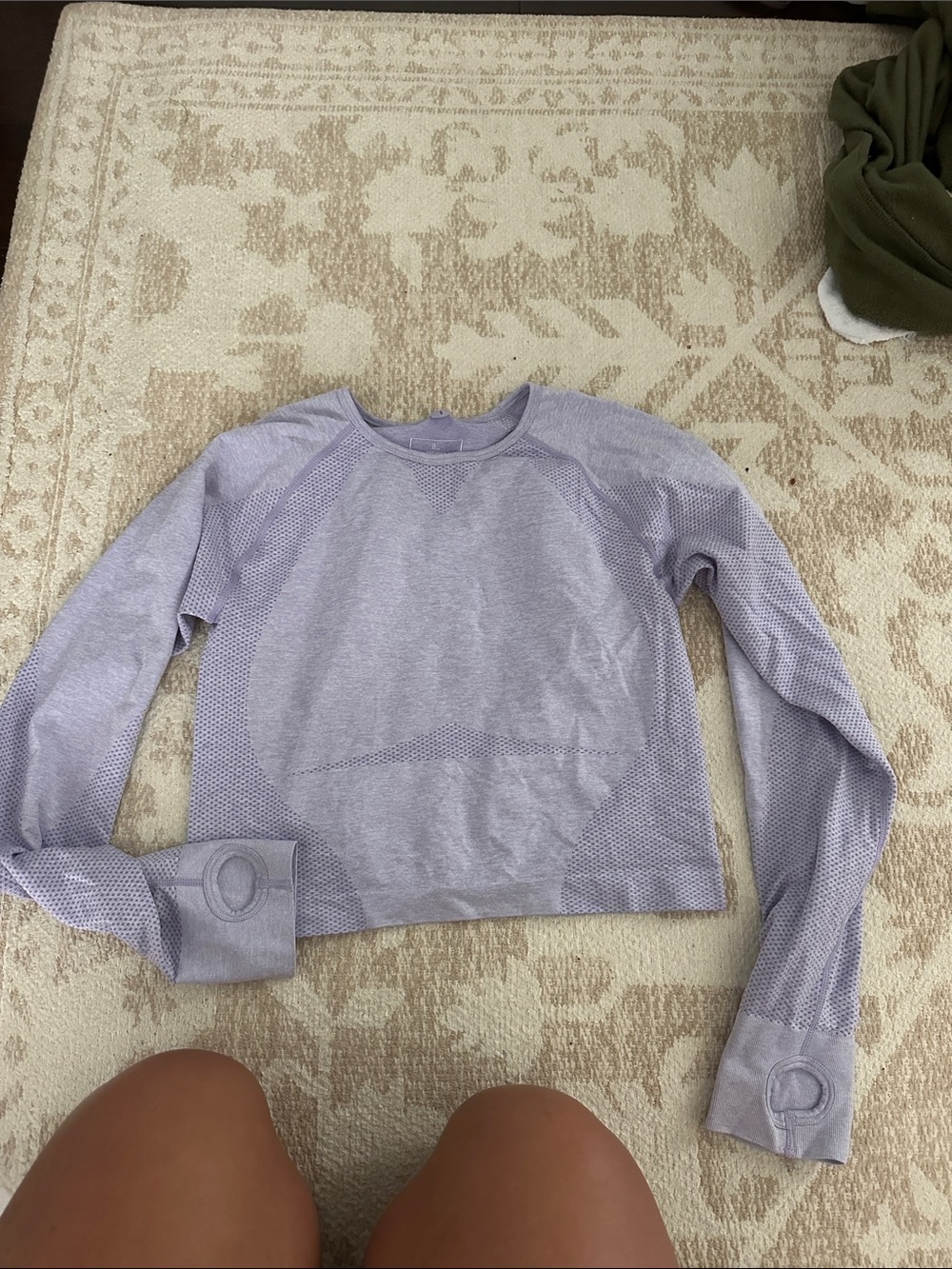 Women's Long Sleeve Active Top in Light Lavender